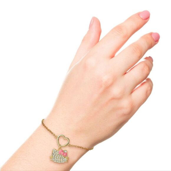 Hello Kitty Pave Crystal Charm Bracelet - Picture 6 of 11